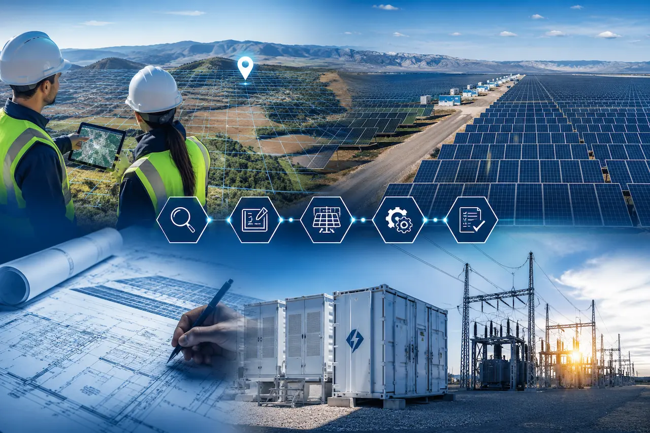 Utility-Scale Solar Farm Engineering Guide: Site Assessment to Commercial Operation (2026)